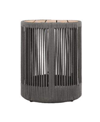 Rustic Industrial Coffee & Side Table Set - Rope Grey