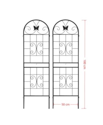 Metal Garden Trellis 2-Pack for Climbing Plants