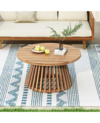Acacia Wood Patio Coffee Table