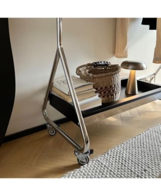 Leon Black Clothes & Hat Rack - Retro Bedroom Storage