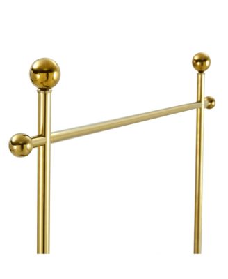 Golden Steel & Walnut Coat Rack - Double Layer, Cabinet, 68.9"
