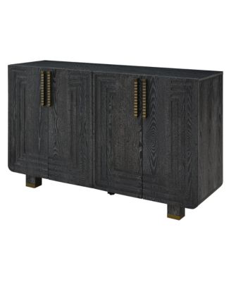 54" Retro Buffet Cabinet - 4-Door Fluted Sideboard