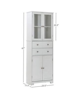 67" MDF Tall Freestanding Kitchen Pantry Cabinet