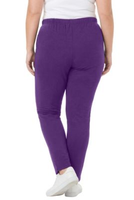 Women's Within Tall 7-Day Straight-Leg Elastic-Waist Stretchy Knit Pant