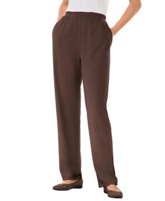 Plus Size Within 7-Day Knit Straight-Leg Pull-On Pants
