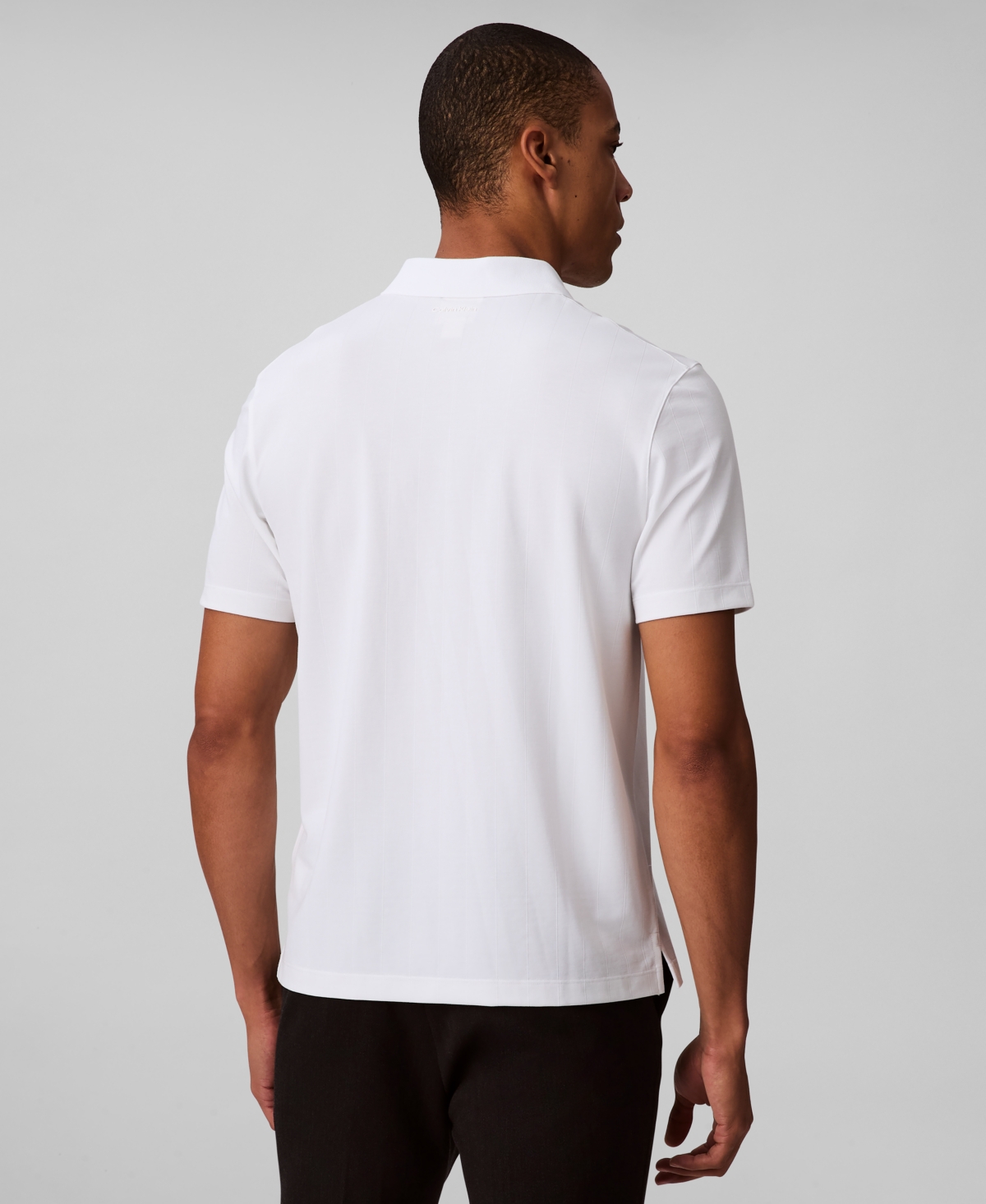 Calvin Klein Men's Short Sleeve Polo Shirt In White