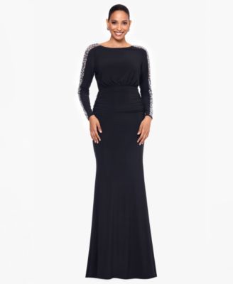 Petite Beaded Scoop Neck Dress