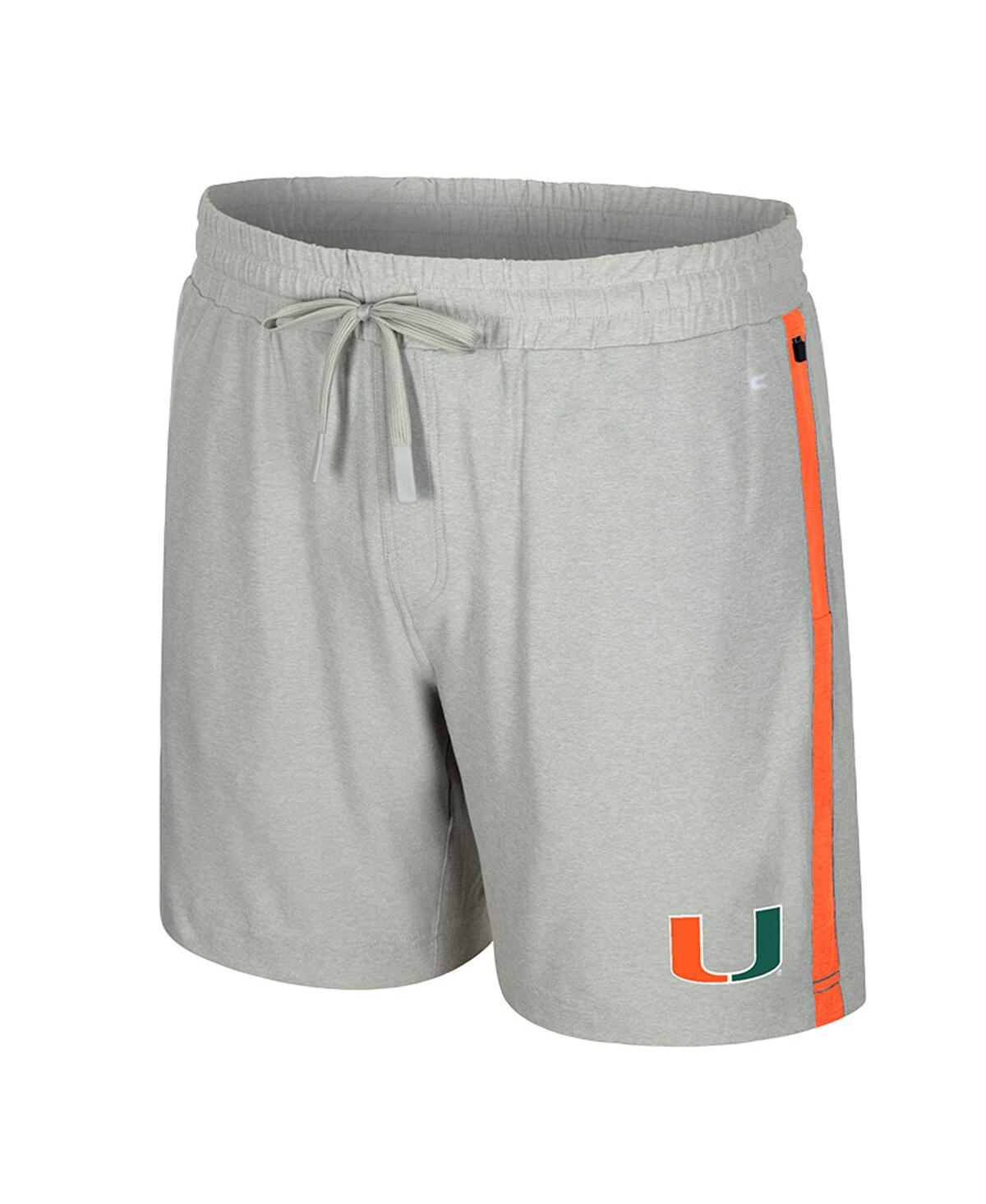 Colosseum Men's Gray Miami Hurricanes Mac Shorts In Gray