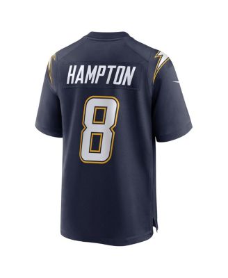 Men's Omarion Hampton Navy Los Angeles Chargers Alternate Super Chargers Game Player Jersey