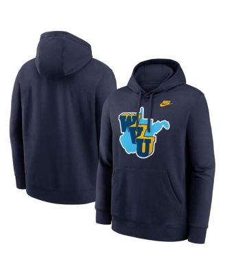 Nike - Men's Navy West Virginia Mountaineers 1965 Throwback Club Fleece Hoodie