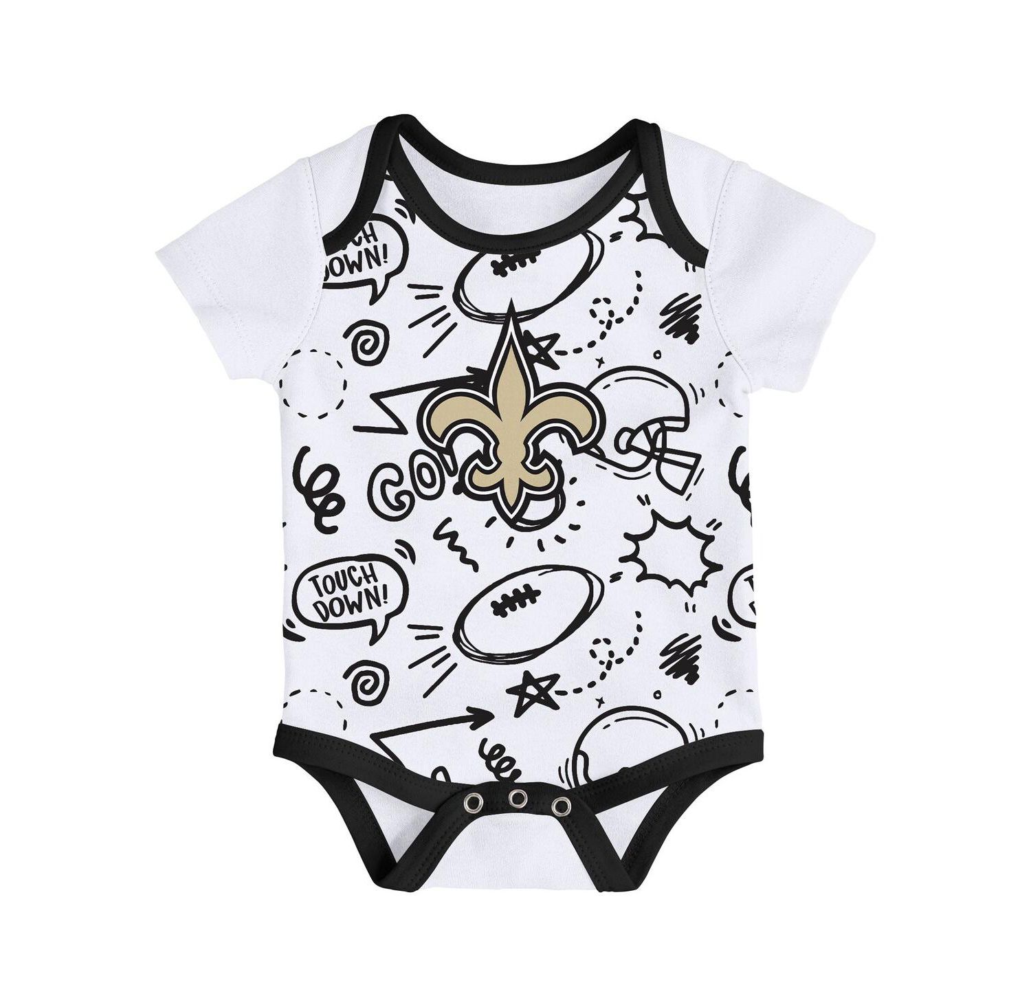 Infant 3-Piece New Orleans Saints All Day Play Bodysuit Set
