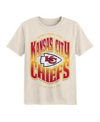Outerstuff - Big Boys and Girls Cream Kansas City Chiefs Huddle T-Shirt