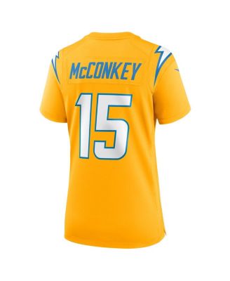 Women's Ladd McConkey Gold Los Angeles Chargers Alternate Charger Power Game Jersey