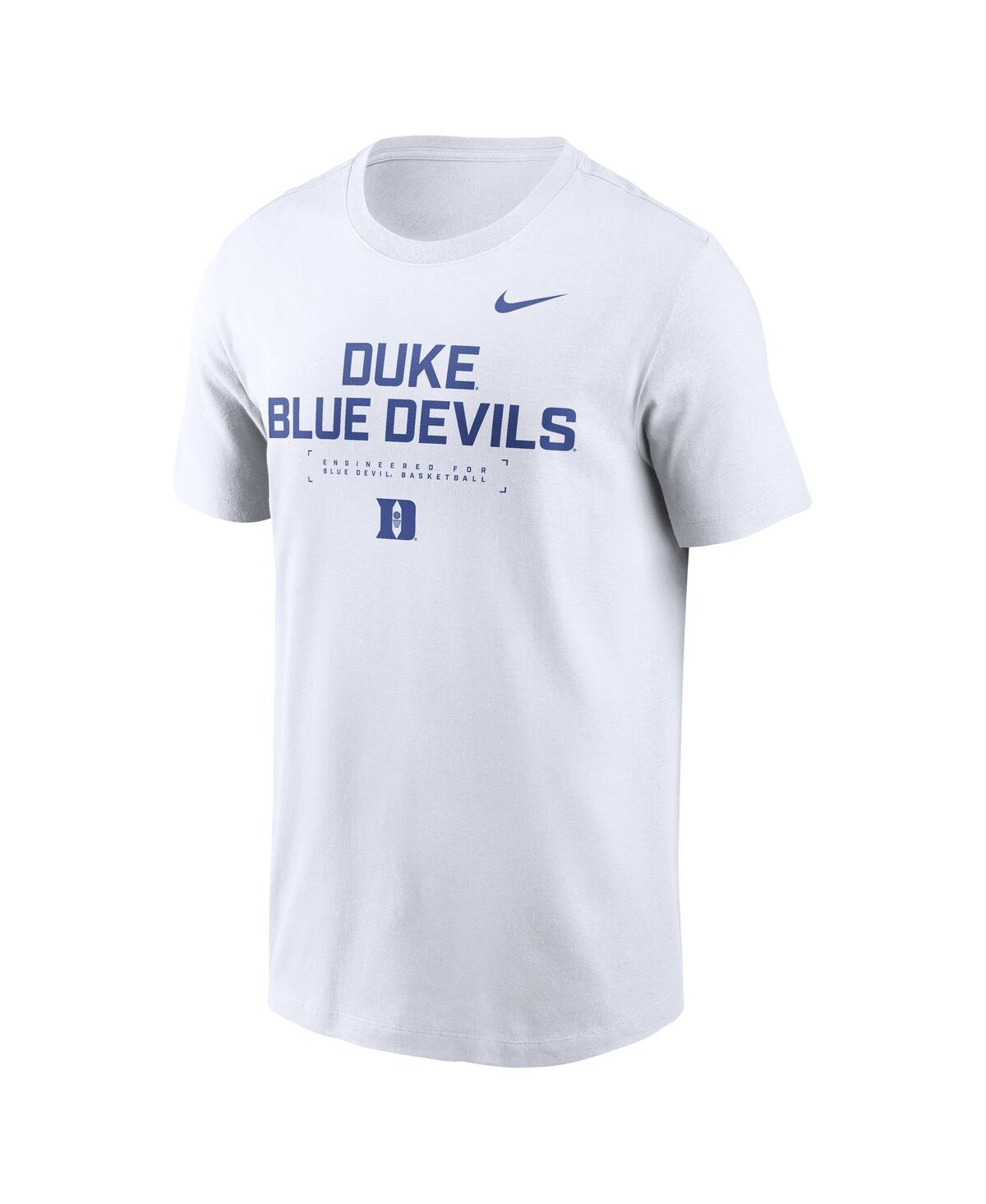 Nike Men's White Duke Blue Devils 2025 Courtside Basketball Performance T-Shirt