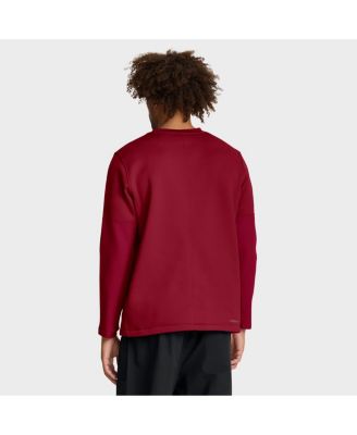 Men's Crimson Oklahoma Sooners 2025 Sideline Coach Performance Long Sleeve T-Shirt