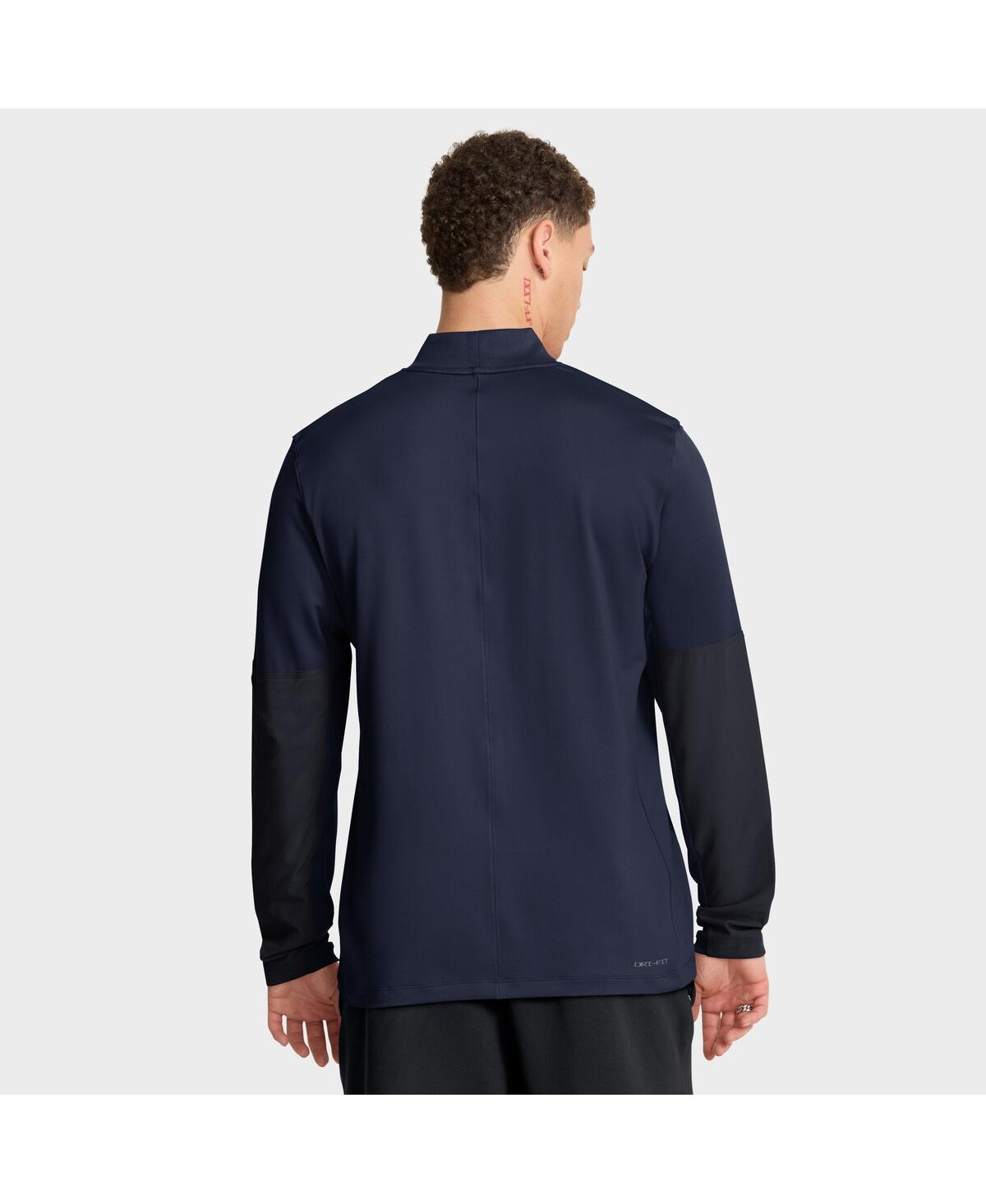 Nike Men's Navy West Virginia Mountaineers One Goal Performance Half-zip Pullover Sweatshirt In Blue