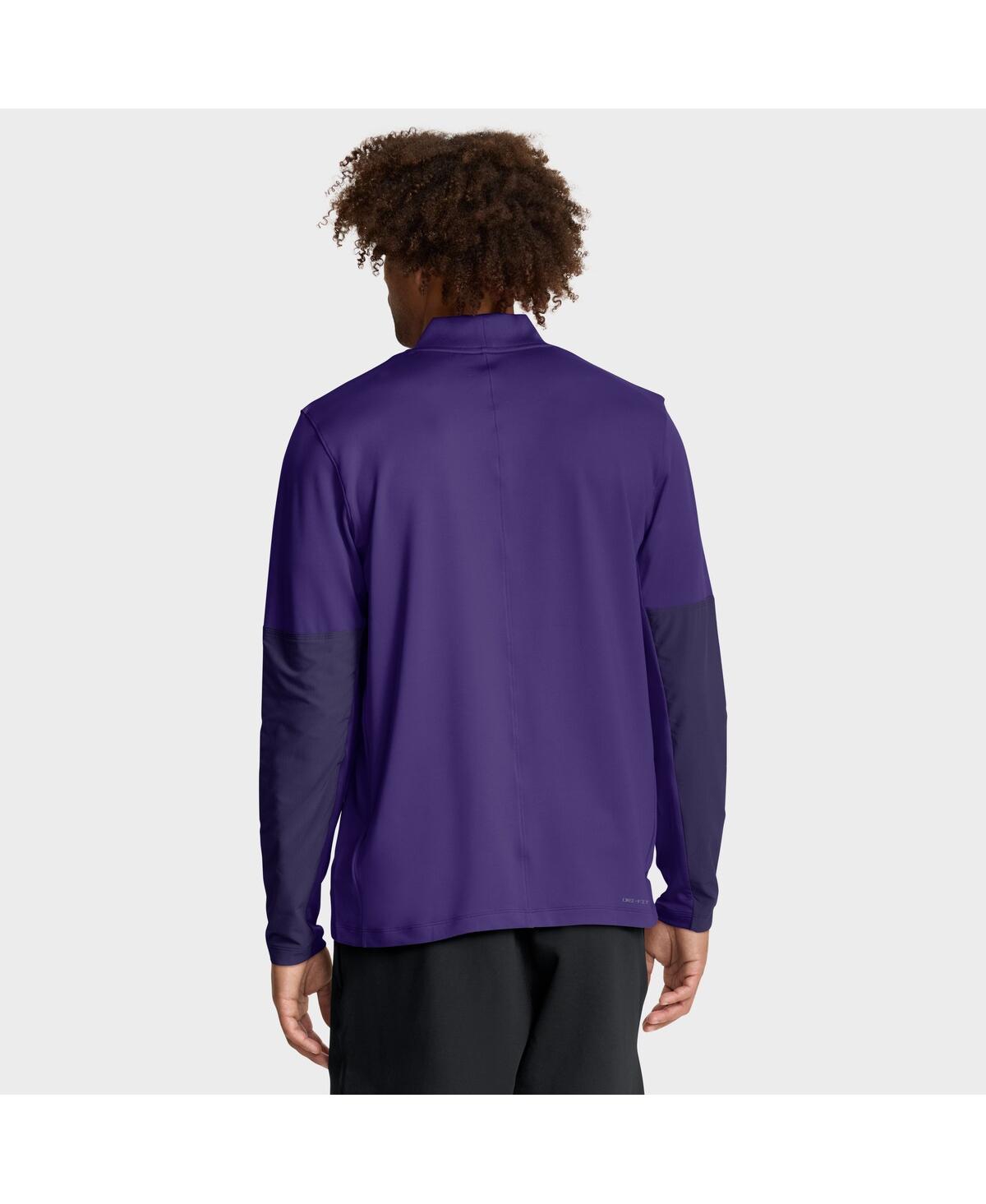 Nike Men's Purple Lsu Tigers One Goal Performance Half-zip Pullover Sweatshirt In Purple