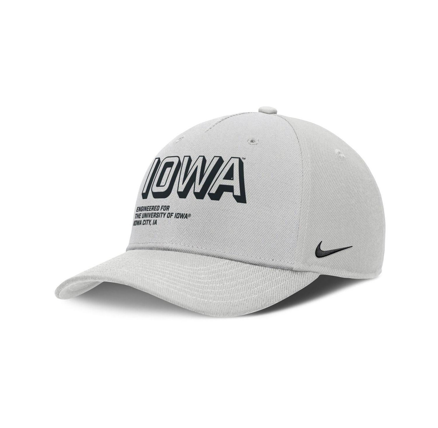 Men's Gray Iowa Hawkeyes 2025 Sideline Dust Pinched Rise Adjustable Hat