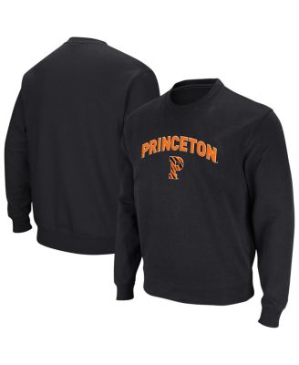 Colosseum - Men's Black Princeton Tigers Arch Logo Tackle Twill Pullover Sweatshirt