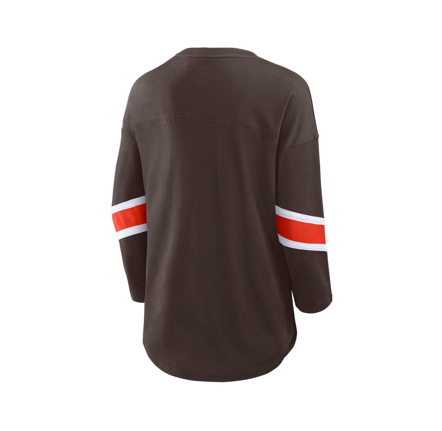 Women's Brown Cleveland Browns Redzone 3/4-Sleeve T-Shirt