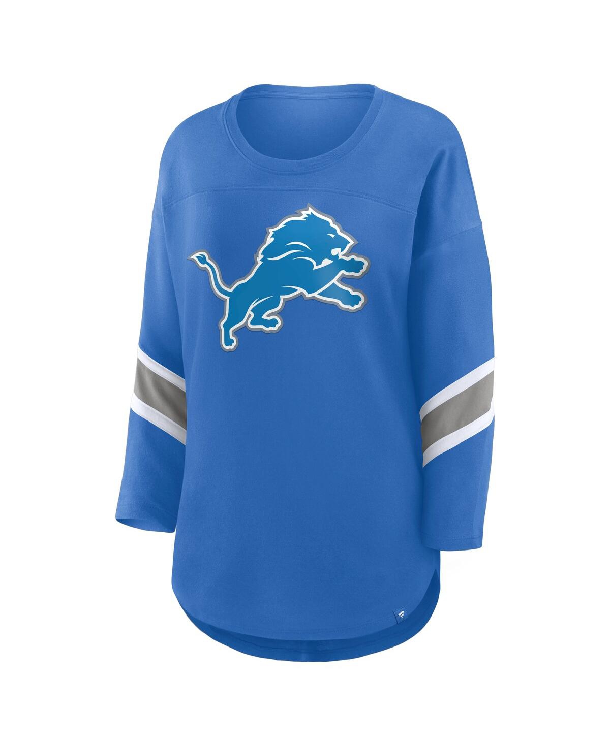 Fanatics Women's Blue Detroit Lions Redzone 3/4-sleeve T-shirt In Blue