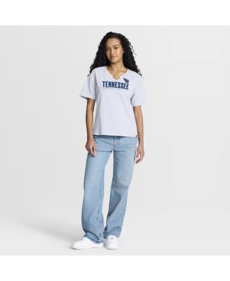 Women's White Tennessee Titans Redzone Slub Boxy T-Shirt