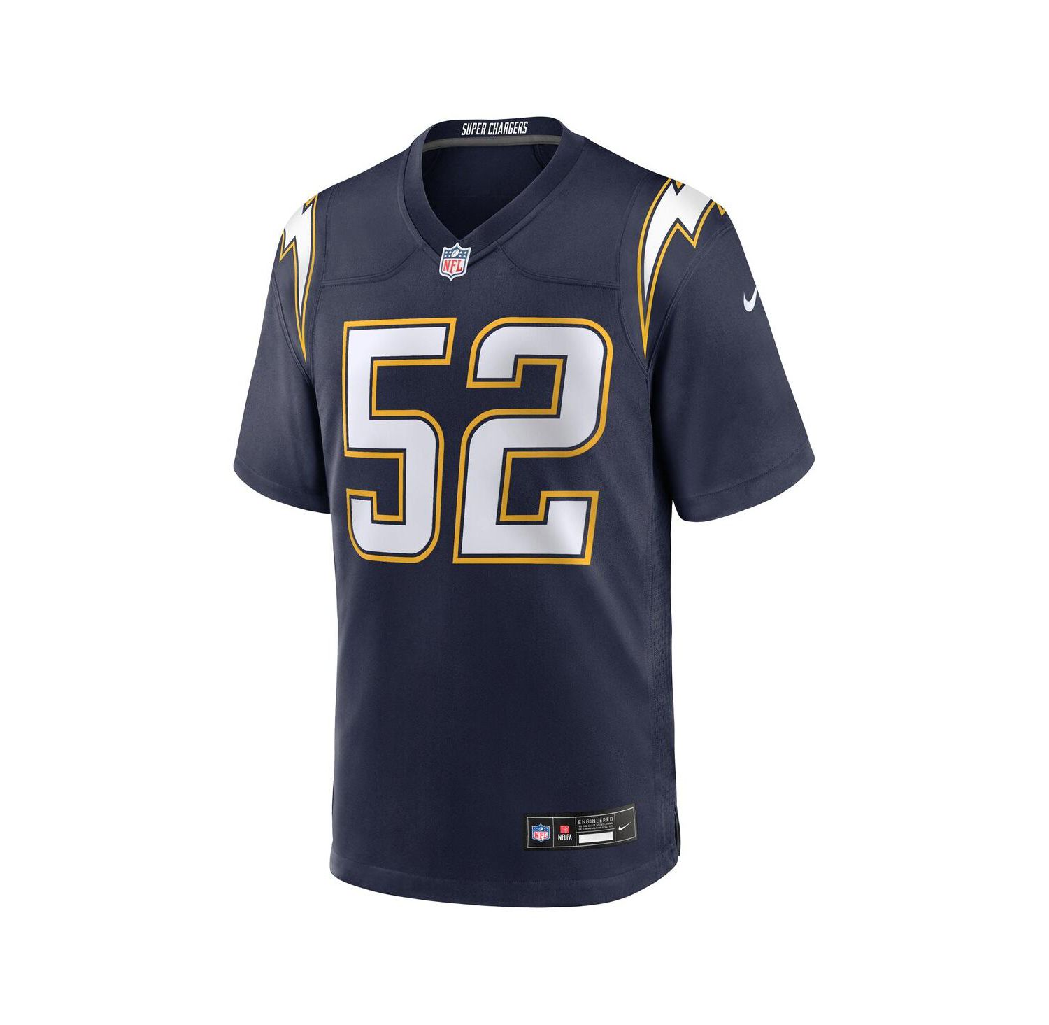 Men's Khalil Mack Navy Los Angeles Chargers Alternate Super Chargers Game Player Jersey