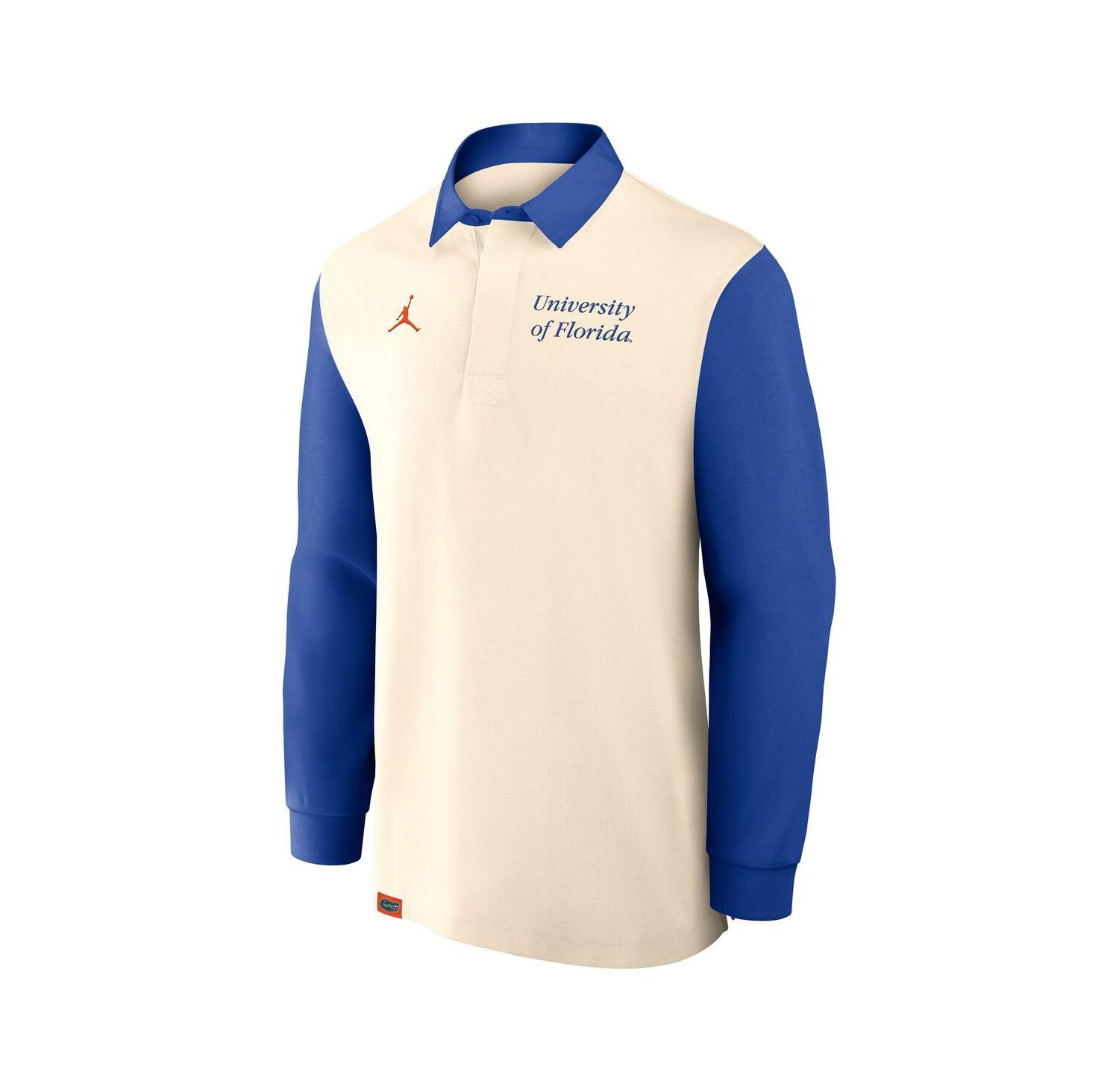 Men's Cream/Royal Florida Gators Rugby Long Sleeve Shirt