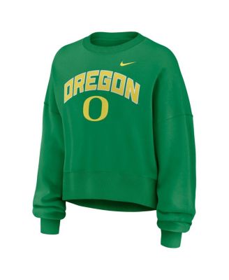 Women's Green Oregon Ducks Oversized Phoenix Arch Pullover Sweatshirt