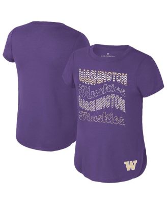 Colosseum - Big Boys and Girls Purple Washington Huskies Rogan T-Shirt