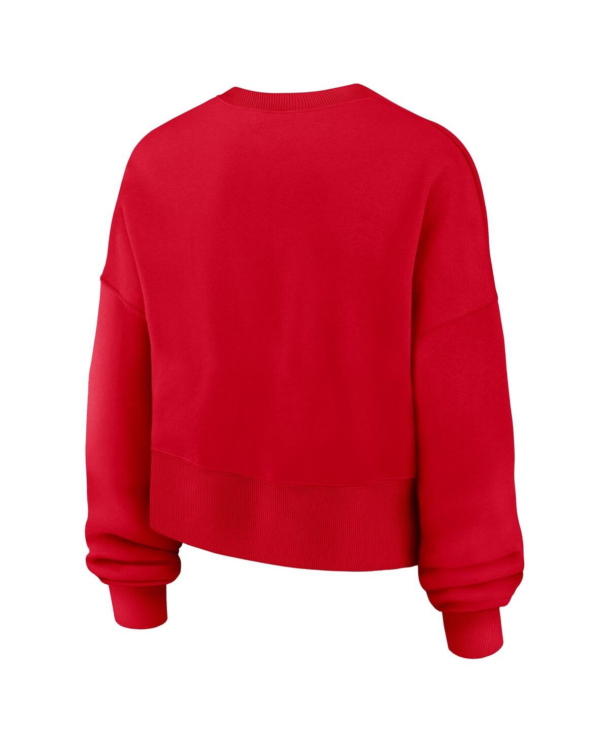 Nike Red Georgia Bulldogs Oversized Phoenix Arch Pullover Sweatshirt In Red