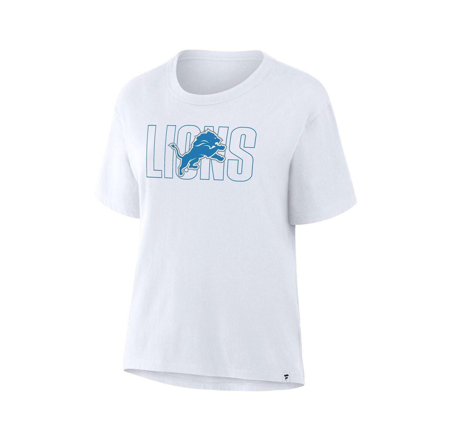Women's Ash Detroit Lions Line Em Up T-Shirt