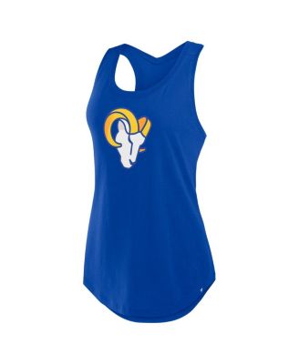 Women's Royal Los Angeles Rams Iron Fan Tank Top