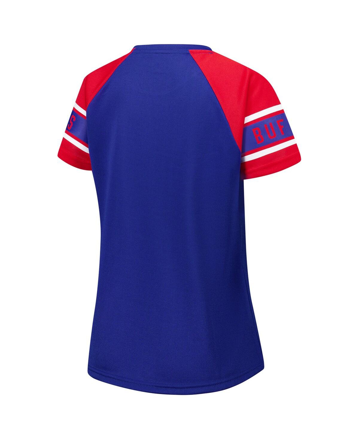 Starter Women's Royal Buffalo Bills 1st Rounder Color Block Raglan Top In Blue