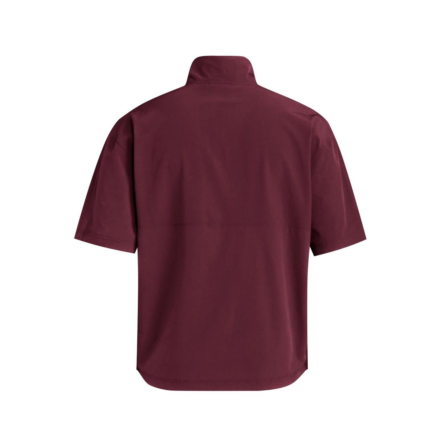 Мужская толстовка adidas Maroon Mississippi State Bulldogs Woven Quarter-Zip Short Sleeve Pullover — фото 2