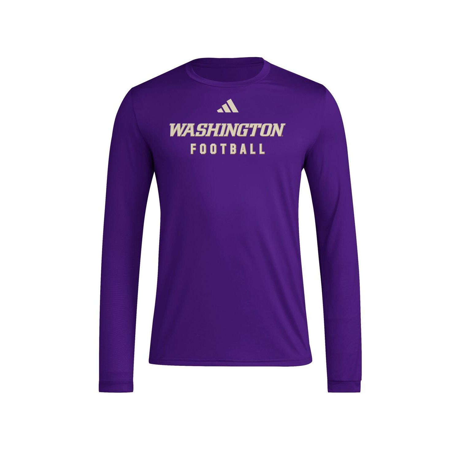 Men's Purple Washington Huskies Locker Practice Football Pre-Game Long Sleeve T-Shirt