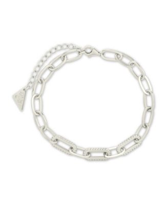 Sterling Silver Hallie Cubic Zirconia Paperclip Chain Bracelet