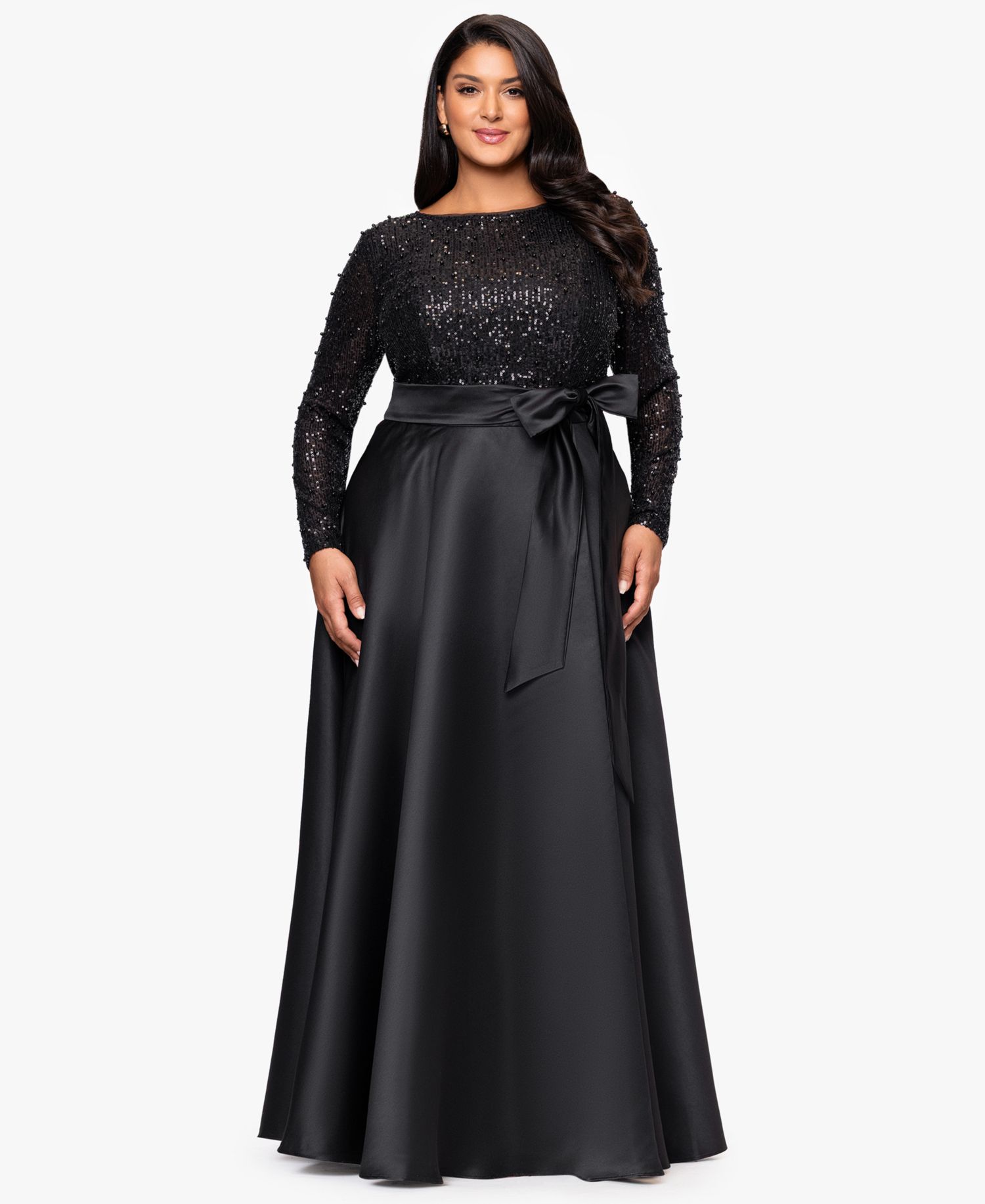 Women's Long Sleeve Ball Gown