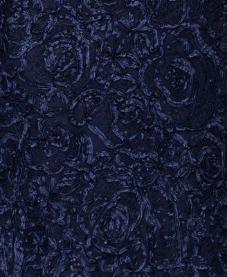 Plus Size Lace Detail V-Neck Ball Gown