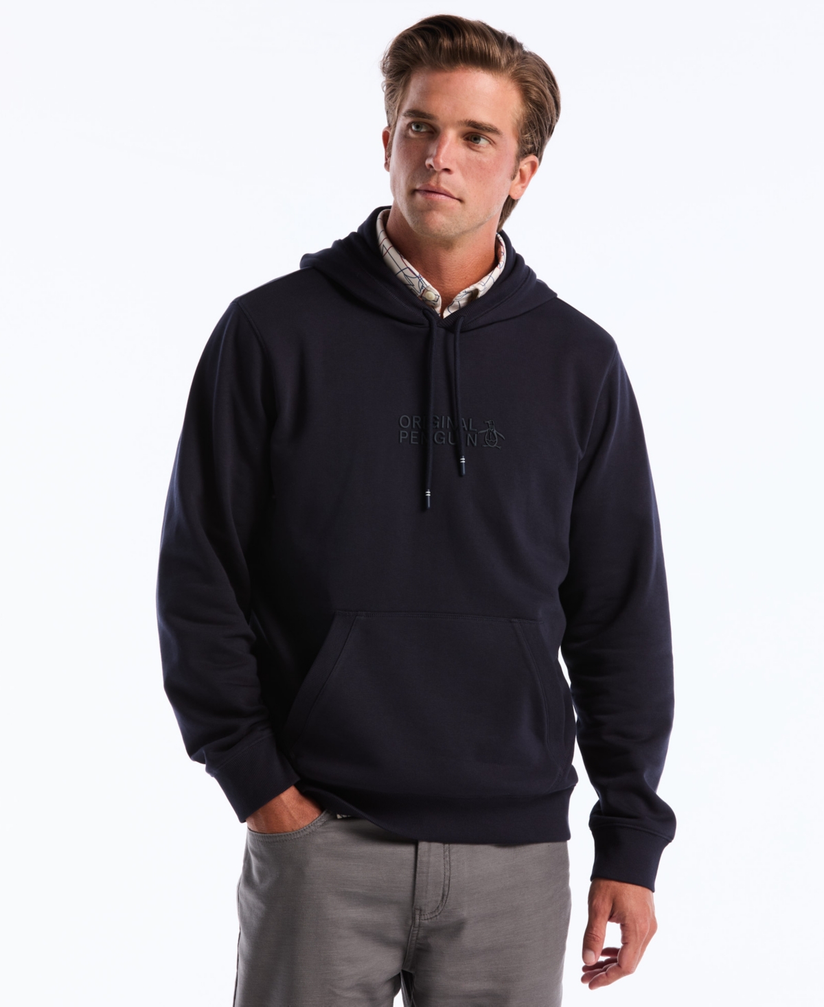 Original Penguin Men's Long Sleeve Hoodie Sweatshirt