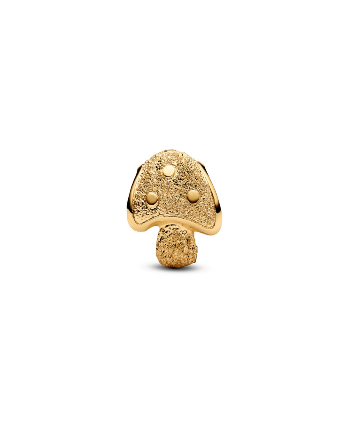 Pandora Gold Tone Textured Mushroom Mini Charms In Gold