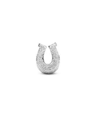 Silver Textured Horseshoe Mini Charms