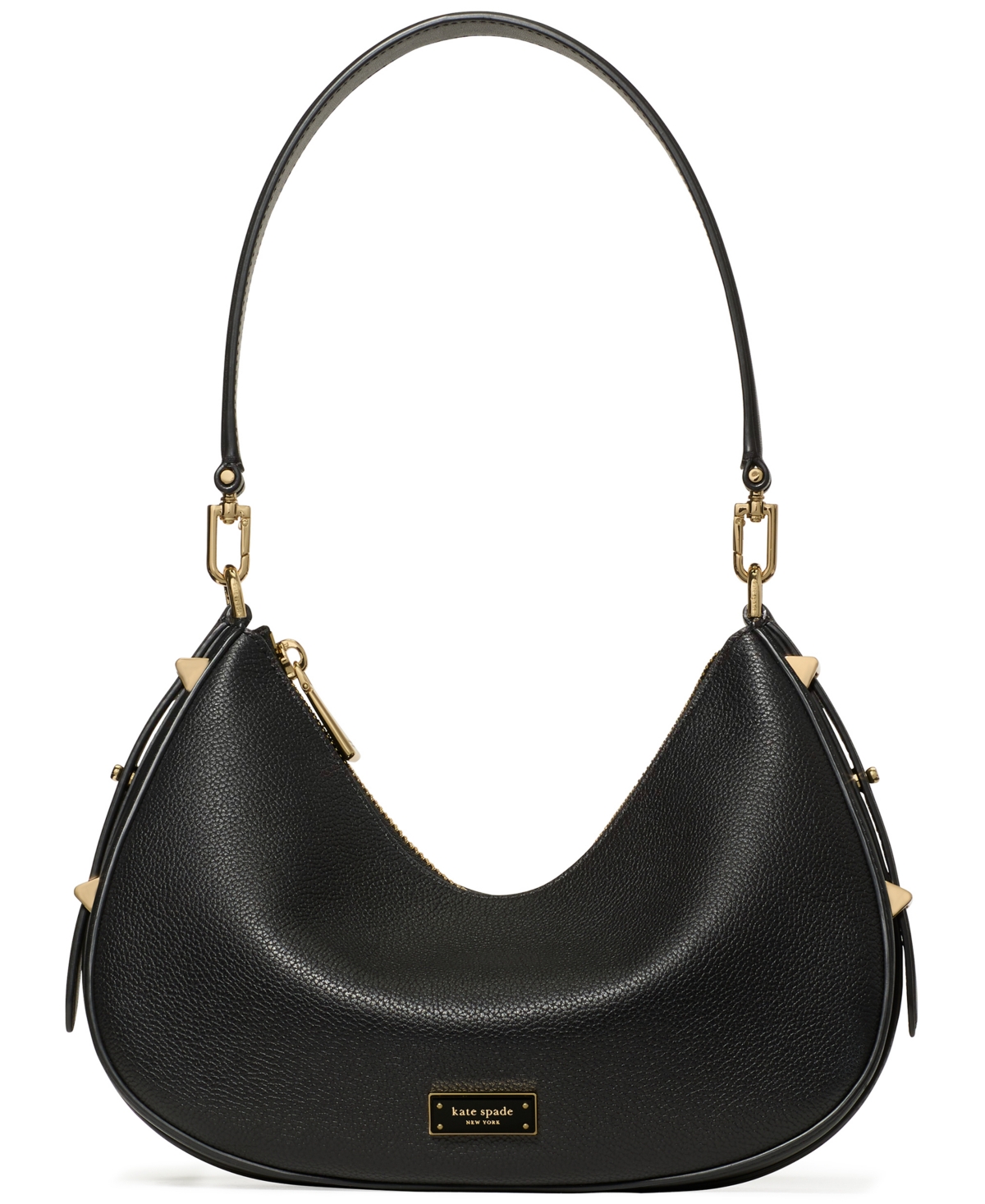 Kate Spade Liv Pebbled Convertible Small Shoulder Bag In Black