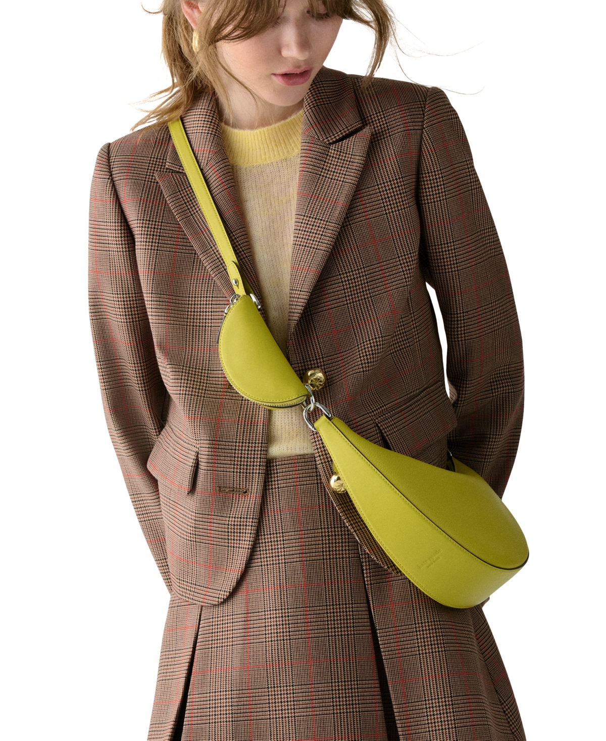 Kate Spade Duo Pebbled Small Crossbody Bag In Green