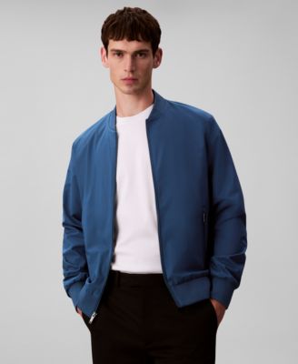 Calvin Klein - Men's Logo-Print Matte Bomber Jacket