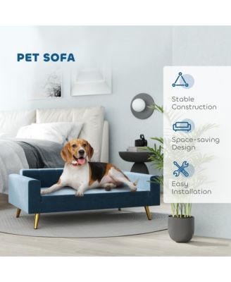 Pet Bed, Cat or Dog Sofa for Small to Medium Dogs w/ Cushion