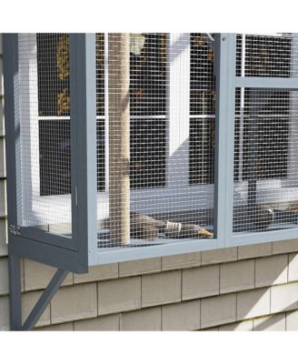 Catio Outdoor, Window Catio for 2-3 Cats, for Playing Sunbathing