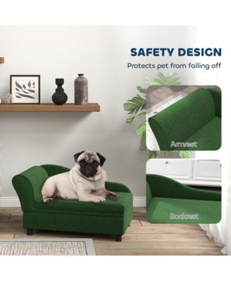 Luxury Small Dog Bed Couch W/ Storage, Little Dog Sofa