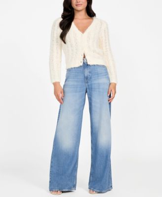 Women's Bea Open Stitch Long Sleeve Cardigan Sweater