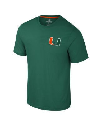 Men's Green Miami Hurricanes Logo Lockup Active Blend T-Shirt